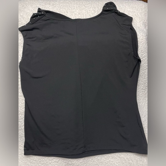 **Fashion Bug**Sleeveless black dress shirt with gems. Like new good con… - Picture 2 of 3